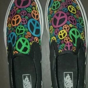 Vans peace sign slip on .